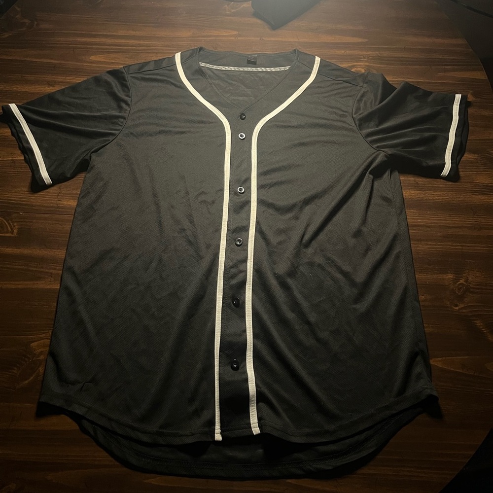 Black Baseball Style Men's Shirt